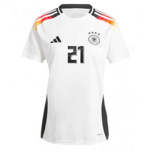 Germany Ilkay Gundogan #21 Replica Home Shirt Ladies Euro 2024 Short Sleeve Germany Ilkay Gundogan #21 Replica Home Shirt Ladies Euro 2024 Short Sleeve